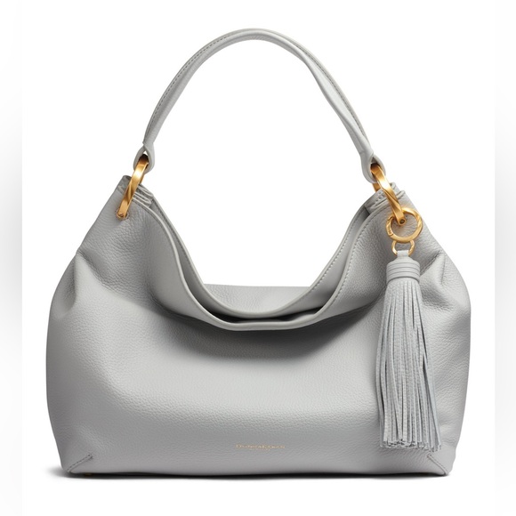 Donna Karan Handbags - Donna Karan Light Gray Hobo Bag with Tassel